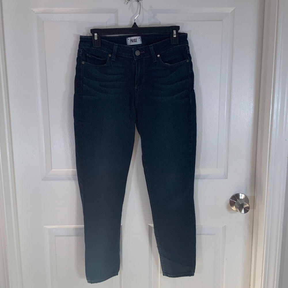 Paige Verdugo Ankle Straight Snapdragon Mid Rise Stretch Boho Jeans Size 29